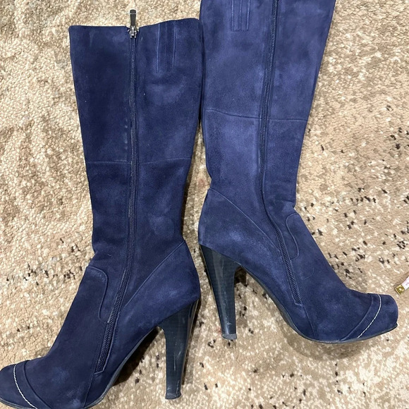 Marko suede blue high boots 7.5 beautiful condition - Picture 2 of 11